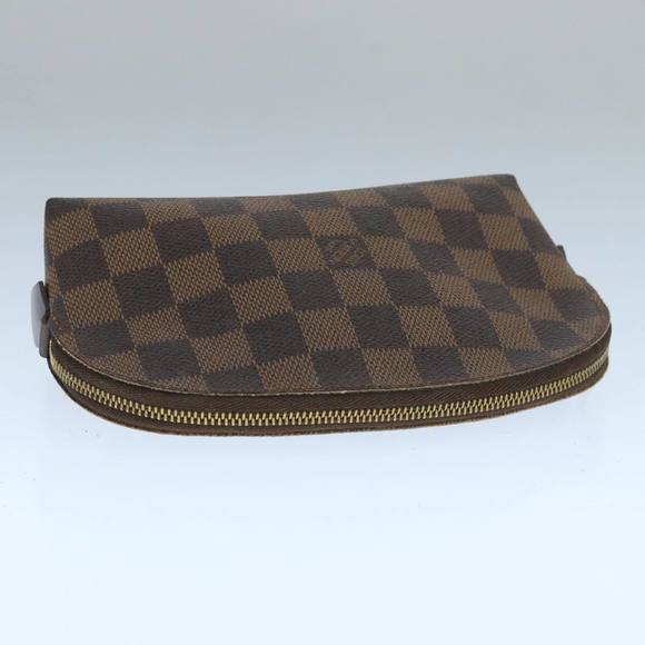 LOUIS VUITTON Damier Ebene Pochette Cosmetic PM Pouch N47516 LV Auth 109942 - Picture 5 of 16